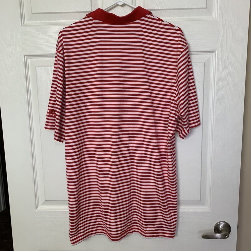 Fairway & Greene F&G Men’s Large Red White Striped Polo Shirt Golf - Picture 5 of 10